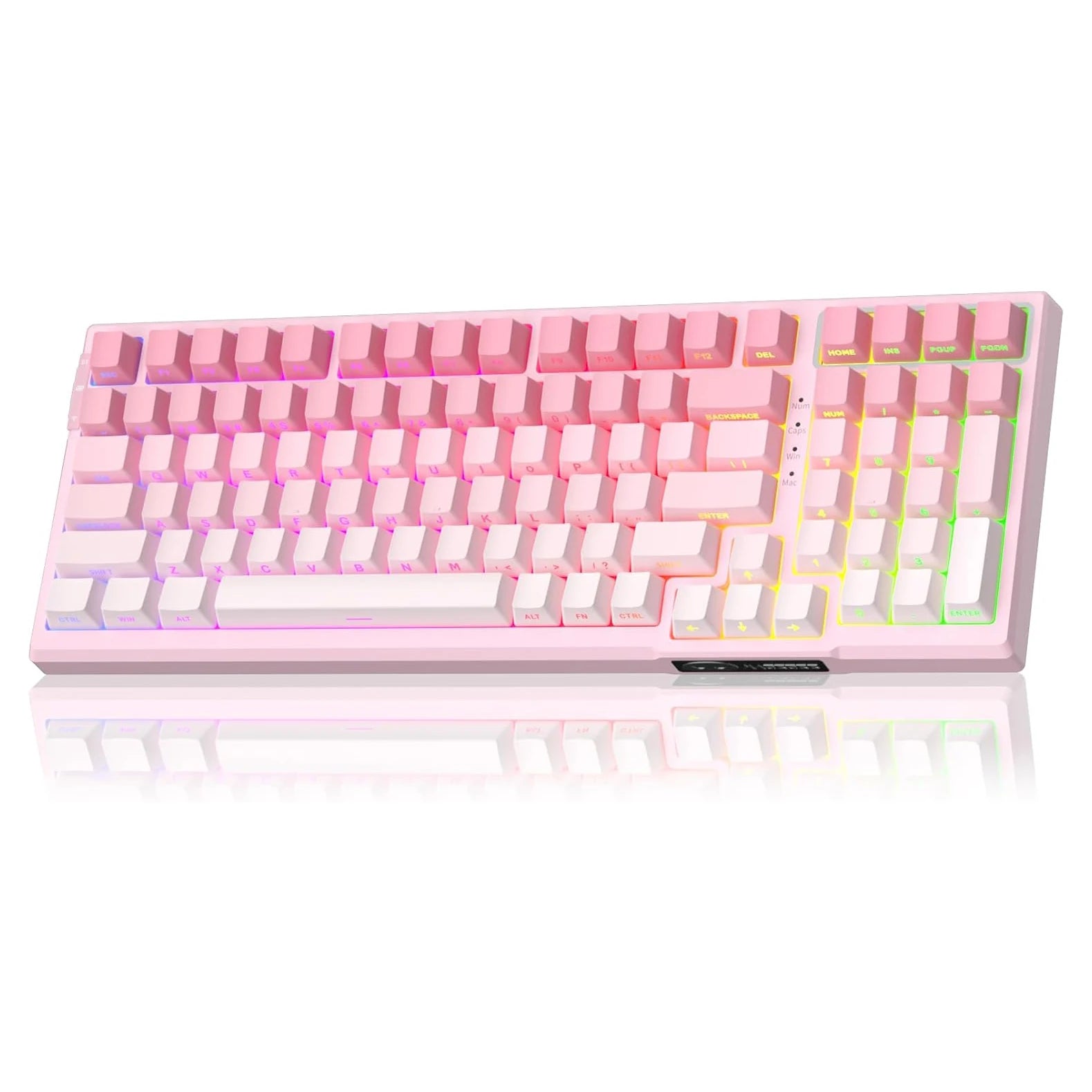MageGee SKY98 Wireless Gasket Mechanical Gaming Keyboard, 96% Hot Swappable RGB 5-Layer Sound Padding, BT/2.4G/USB-C, NKRO