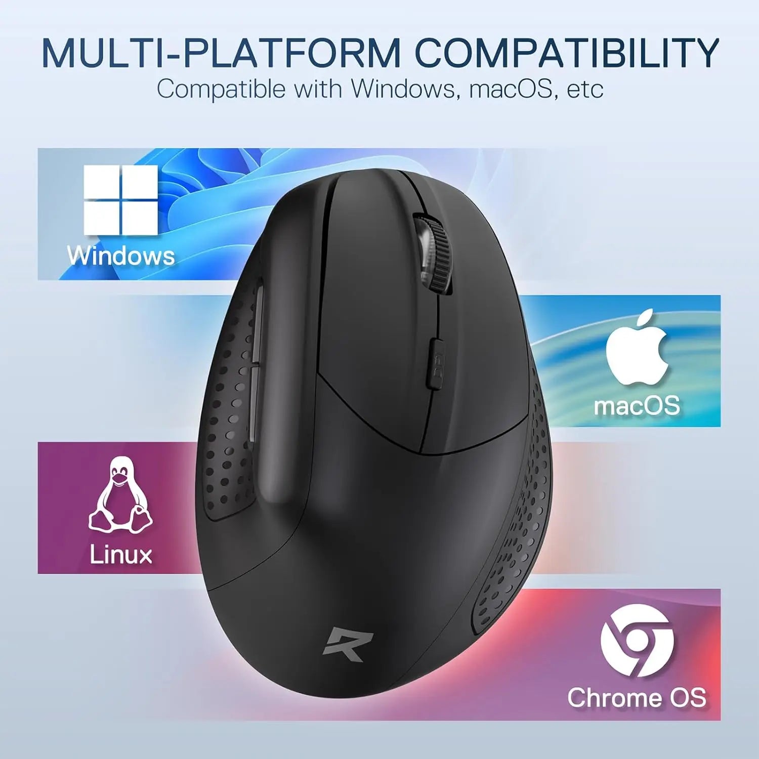 Redragon BM-4033 Wireless Vertical Ergonomic Mouse, 2.4GHz Connection, 5 Levels Up to 4000 DPI